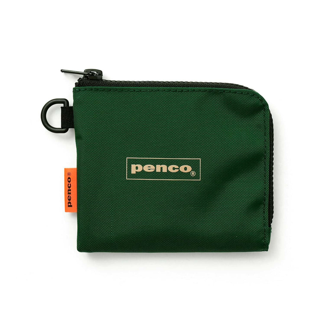 Penco L-Zip Purse in Dark Green — Hightide coin purses — premium stationery and lifestyle, at Cityluxe Singapore