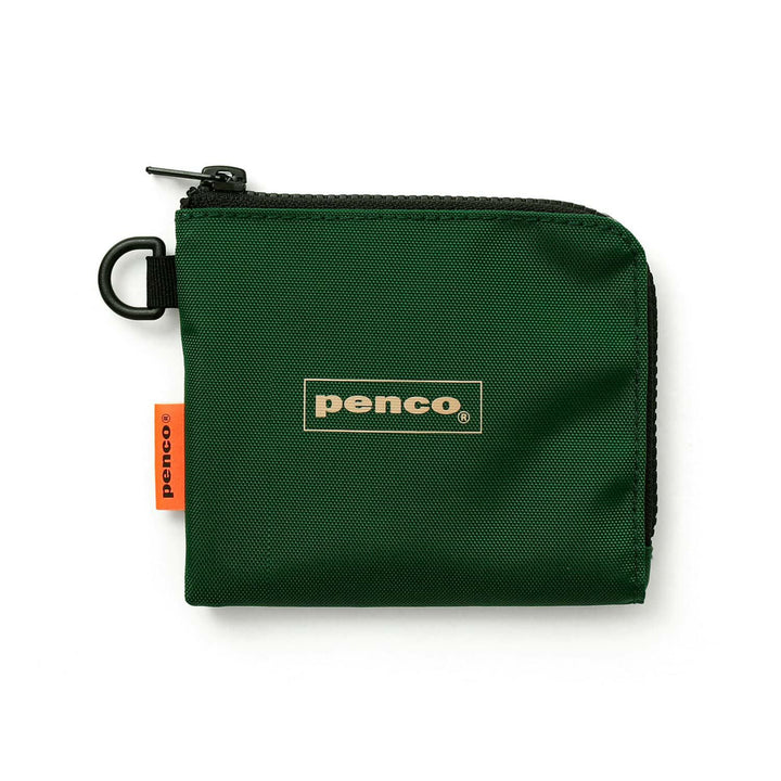 Penco L-Zip Purse in Dark Green — Hightide coin purses — premium stationery and lifestyle, at Cityluxe Singapore