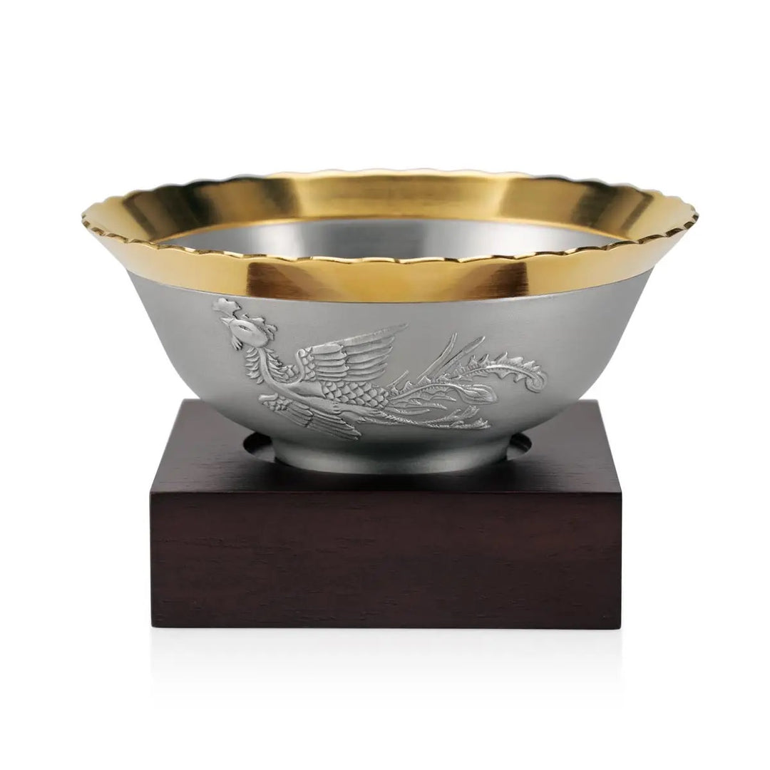 Royal Selangor Straits Expression - Phoenix &amp; Peony Bowl — detail view