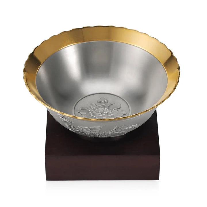 Royal Selangor Straits Expression - Phoenix &amp; Peony Bowl — front view