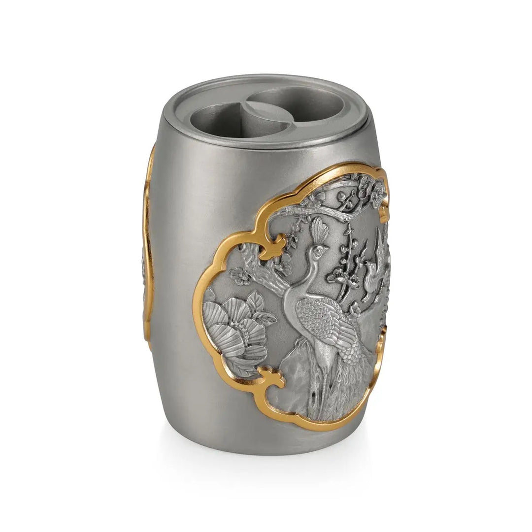 Royal Selangor Straits Expression - Peacock &amp; Phoenix Travel Caddy — with packaging