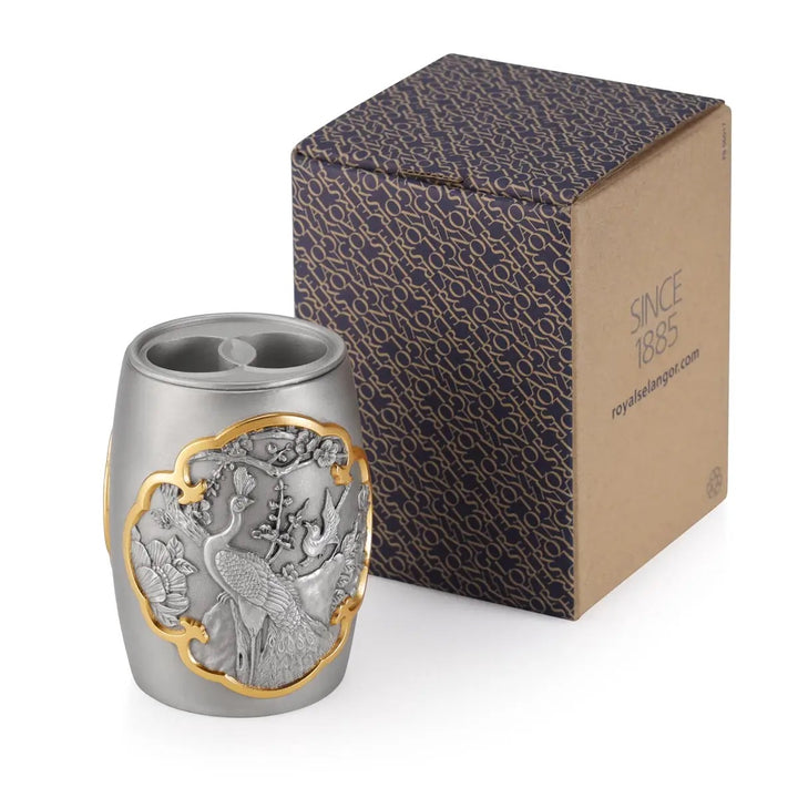 Royal Selangor Straits Expression - Peacock &amp; Phoenix Travel Caddy — angle view