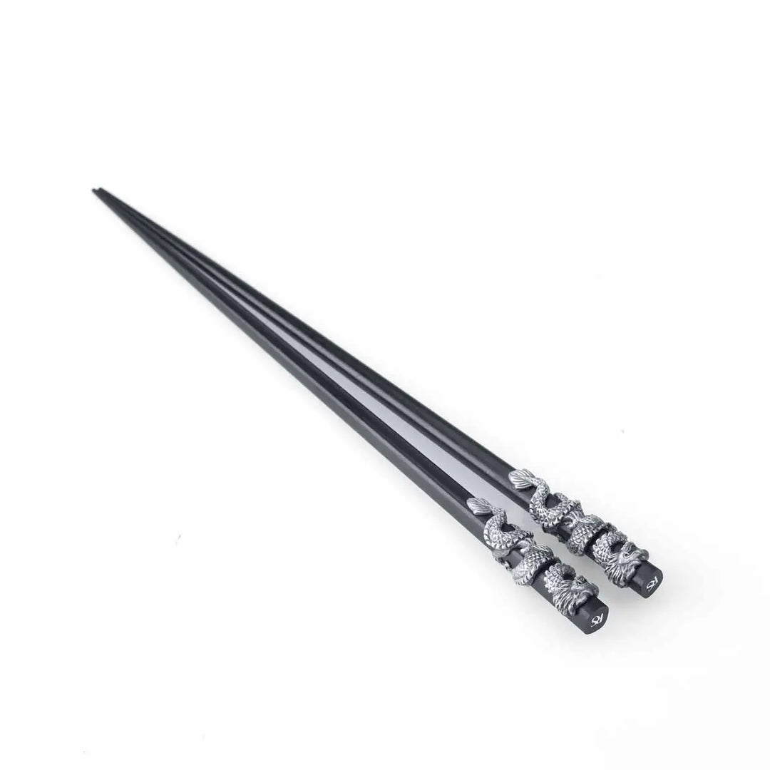 Royal Selangor 2024 Year of the Dragon - Chopsticks & Rest Set — front view