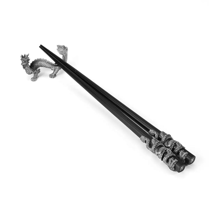 Royal Selangor 2024 Year of the Dragon - Chopsticks &amp; Rest Set — with packaging