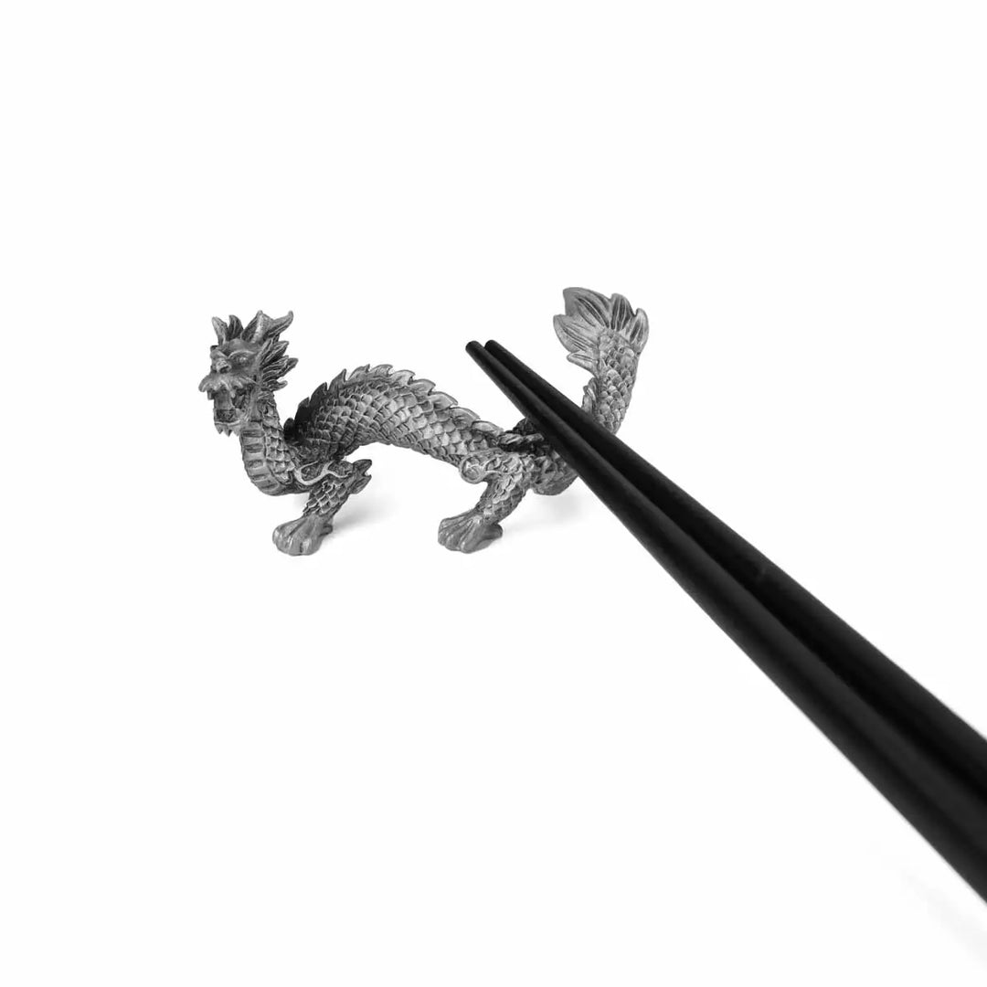 Royal Selangor 2024 Year of the Dragon - Chopsticks &amp; Rest Set — in use