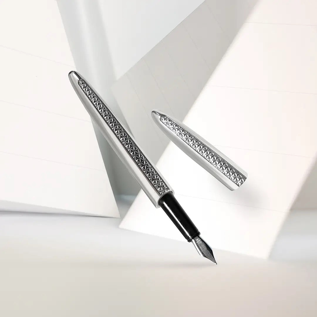 Royal Selangor Broad Nib Fountain Pen - Zurich — writing at an angle
