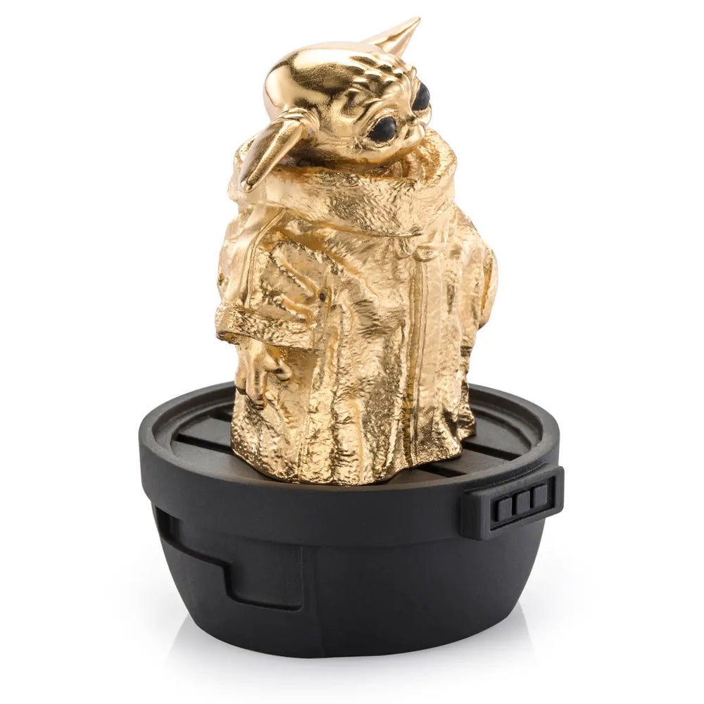 Royal Selangor Starwars Figurine - Limited Edition Gilt Grogu — side view