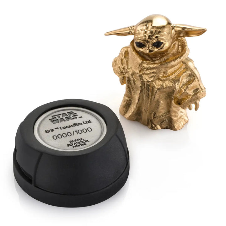 Royal Selangor Starwars Figurine - Limited Edition Gilt Grogu — close-up
