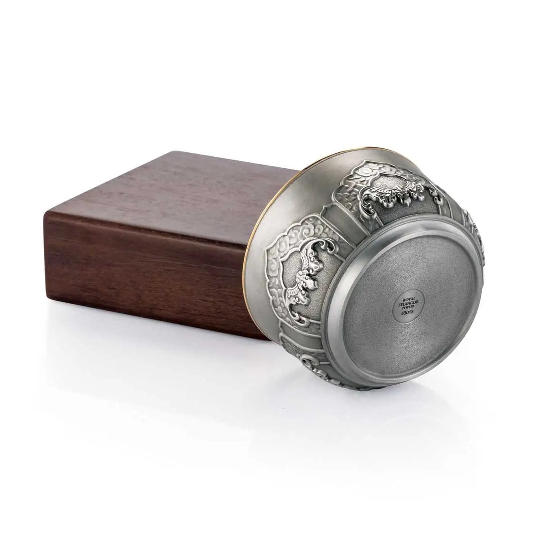 Royal Selangor Wealth Bowl - Five Blessings — angle view