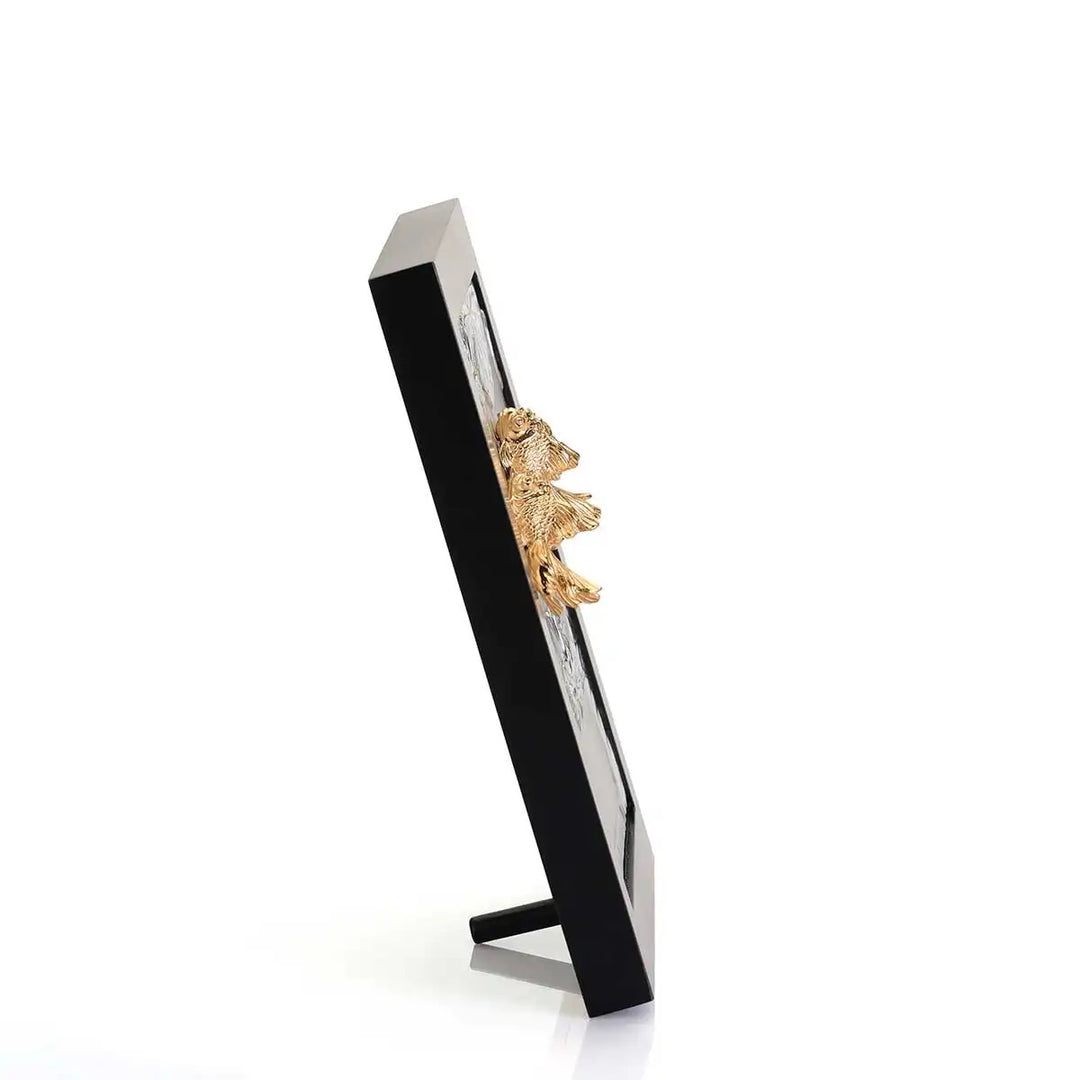 Royal Selangor Three Goldfish Plaque — angle view