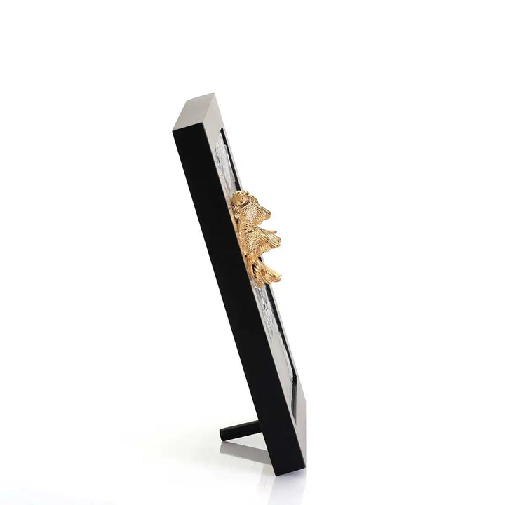 Royal Selangor Three Goldfish Plaque — angle view