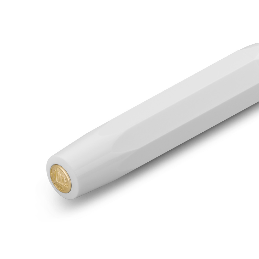 Kaweco Classic Sport Gel Roller Pen - White — flat lay
