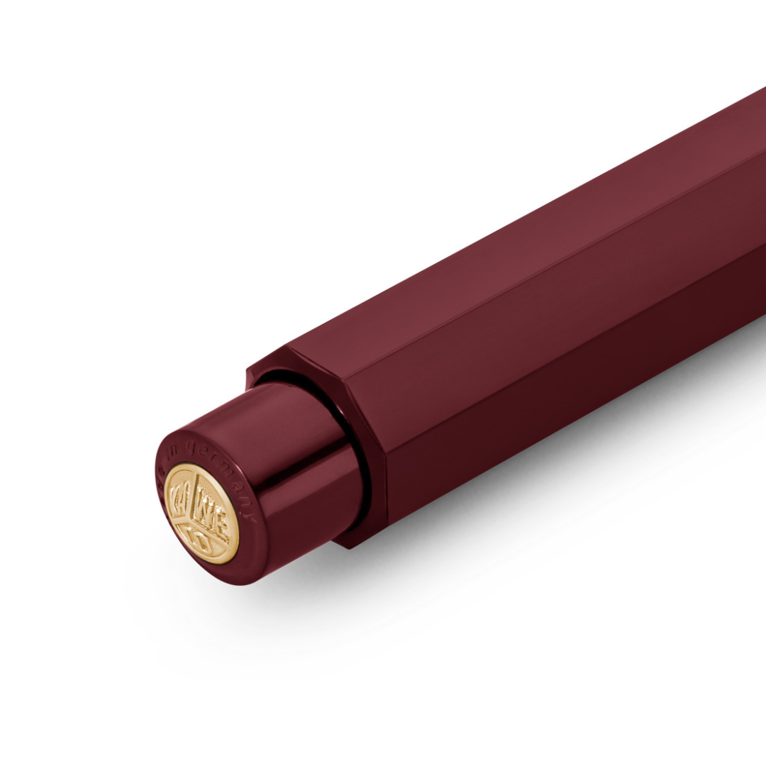 Kaweco Classic Sport Clutch Pencil 3.2mm - Bordeaux — writing at an angle