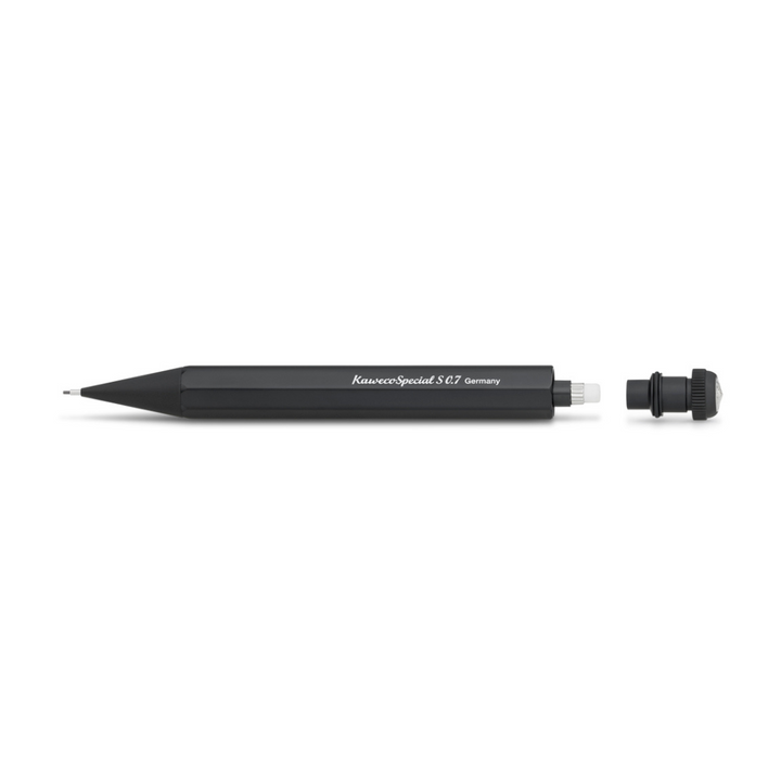 Kaweco Special Mechanical Pencil - "S" Black — writing at an angle