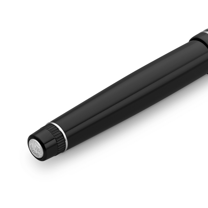Kaweco DIA2 Fountain Pen - Black with Chrome Trim — flat lay