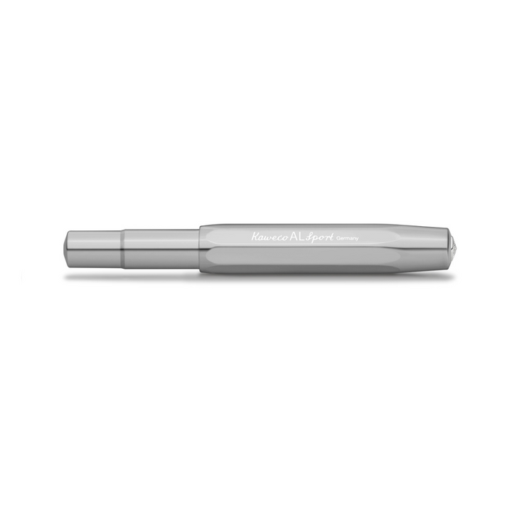 Kaweco AL Sport Fountain Pen - Raw Aluminium — flat lay