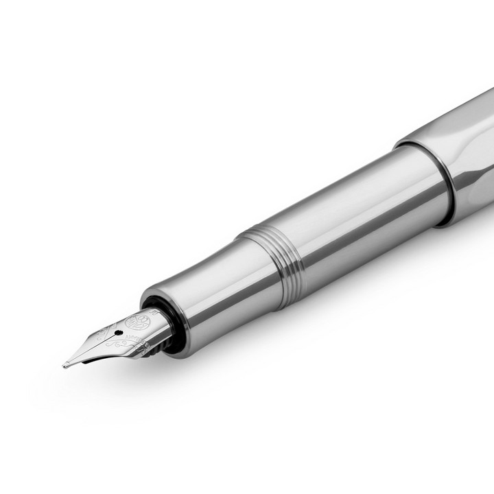 Kaweco AL Sport Fountain Pen - Raw Aluminium — flat lay