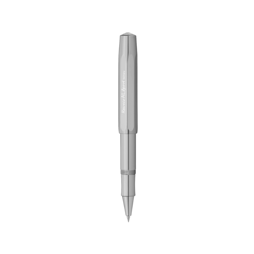 Kaweco AL Sport Gel Roller Pen - Raw Aluminium — side view