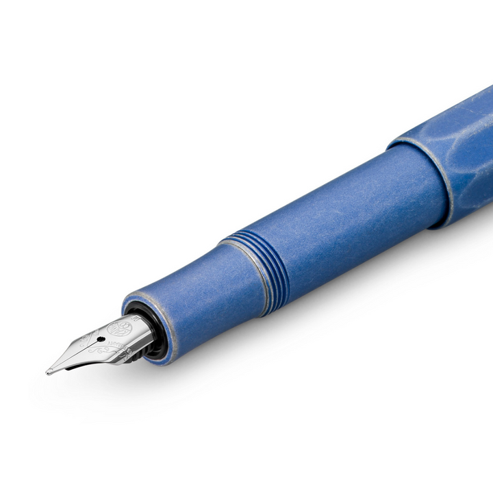 Kaweco AL Sport Stonewashed Fountain Pen - Blue — barrel detail