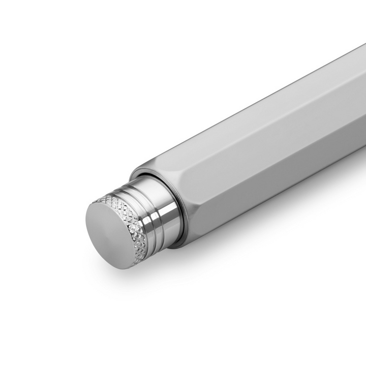 Kaweco SKETCH UP Clutch Pencil - Satin Chrome — writing at an angle