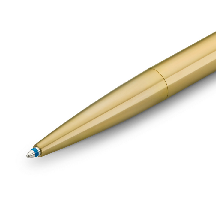Kaweco Liliput Ballpoint Pen - Brass — writing at an angle