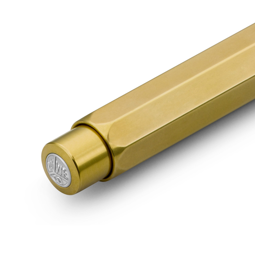 Kaweco Brass Sport Mechanical Pencil — flat lay