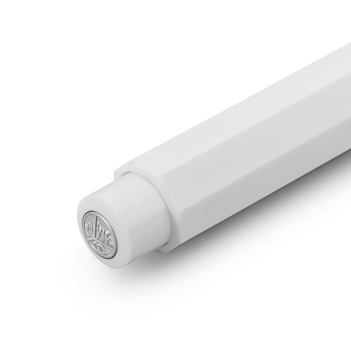 Kaweco Skyline Sport Mechanical Pencil - White — writing at an angle