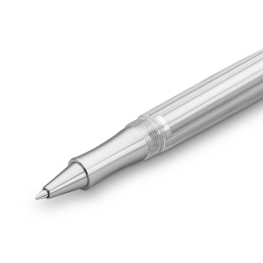 Kaweco STUDENT Rollerball Pen - Transparent — writing at an angle
