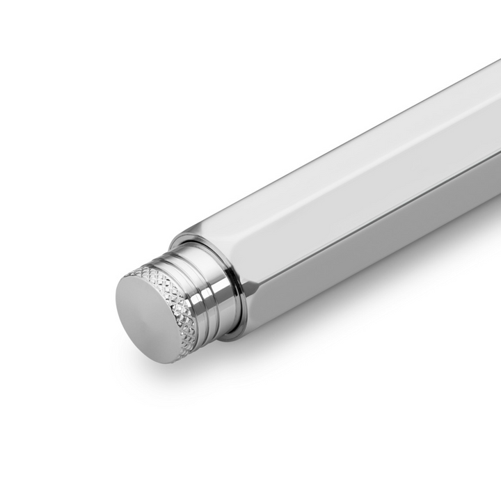 Kaweco SKETCH UP Clutch Pencil - Shinny Chrome — writing at an angle