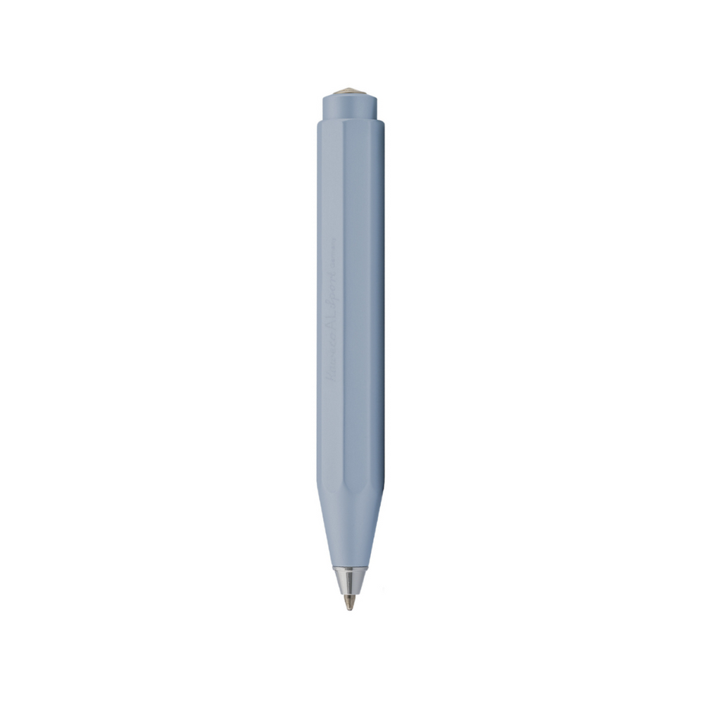 Kaweco AL Sport Ballpoint Pen - Light Blue — uncapped with cap posted
