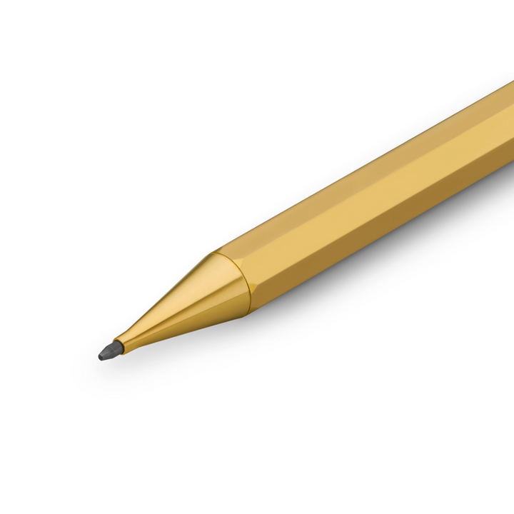 Kaweco Special Mechanical Pencil - Brass — writing at an angle