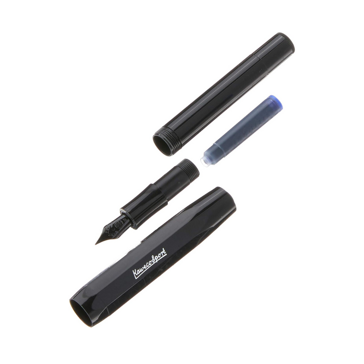 Kaweco Skyline Sport Fountain Pen Dark Edition (Extra Fine) — Kaweco fountain pen — precision nib writing instrument, at Cityluxe Singapore stationery store