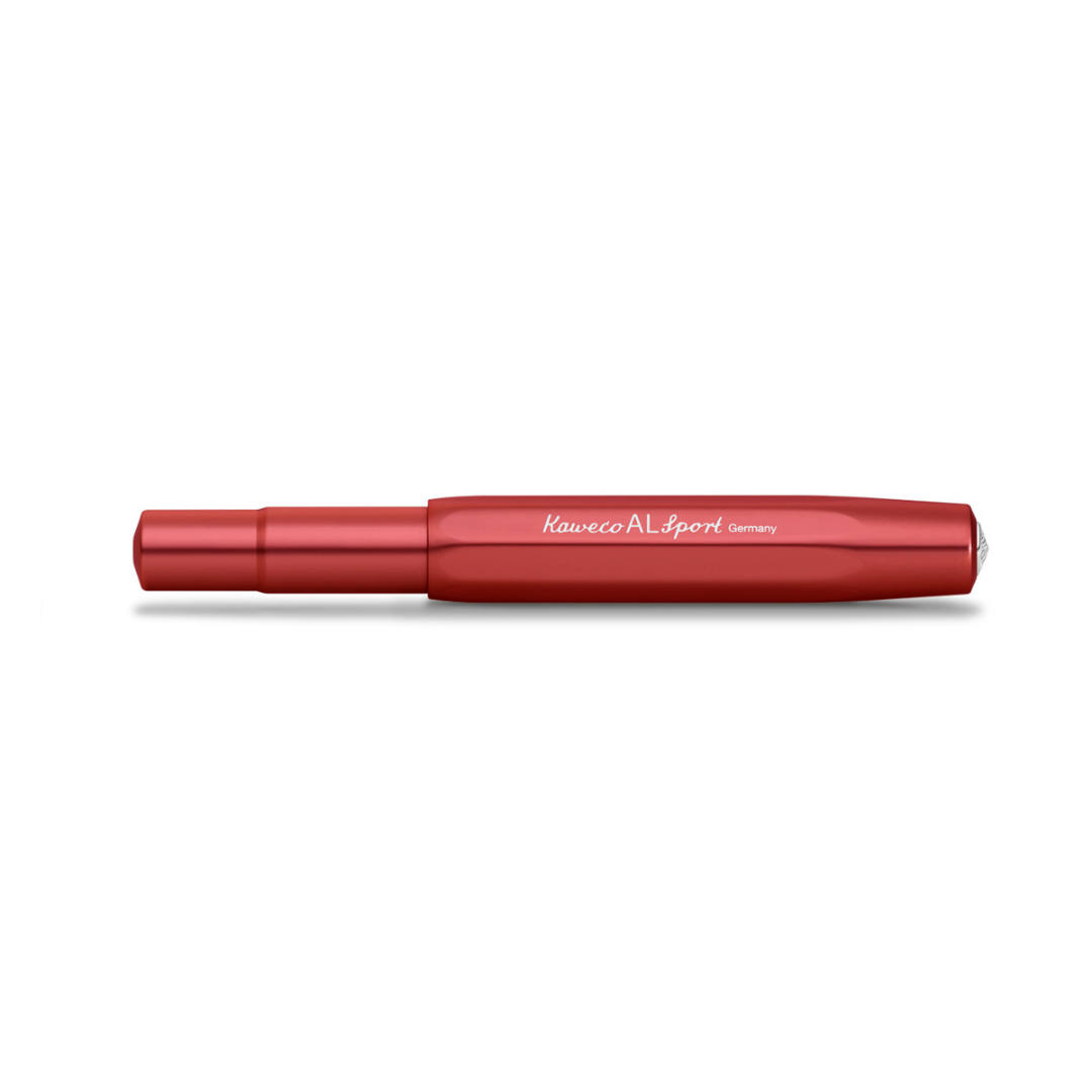 Kaweco AL Sport Fountain Pen Deep in Red — Kaweco fountain pen — precision nib writing instrument, at Cityluxe Singapore stationery store