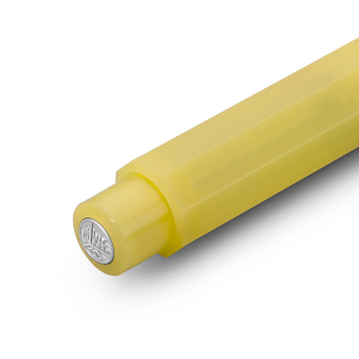 Kaweco Frosted Sport Mechanical Pencil - Sweet Banana — writing at an angle