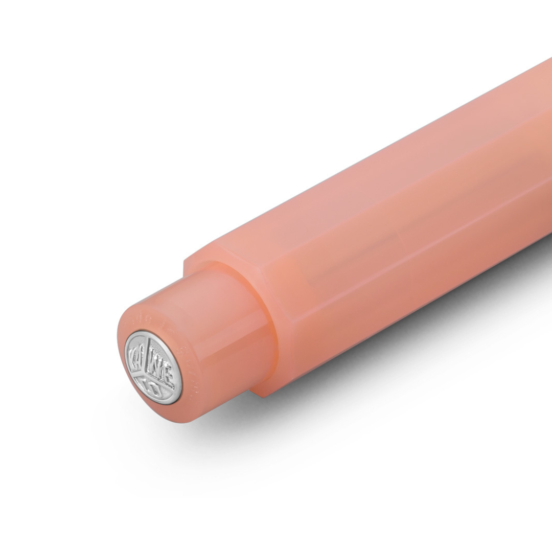 Kaweco Frosted Sport Mechanical Pencil - Soft Mandarin — writing at an angle