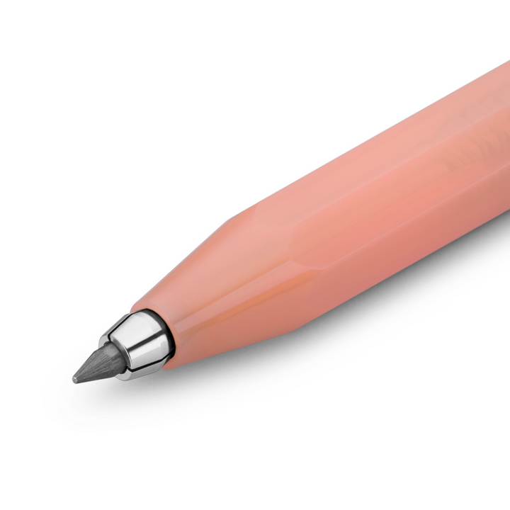 Kaweco Frosted Sport Clutch Pencil 3.2mm - Soft Mandarin — writing at an angle