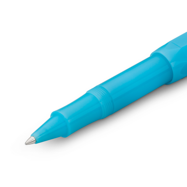 Kaweco Frosted Sport Gel Rollerball Pen - Light Blueberry — flat lay