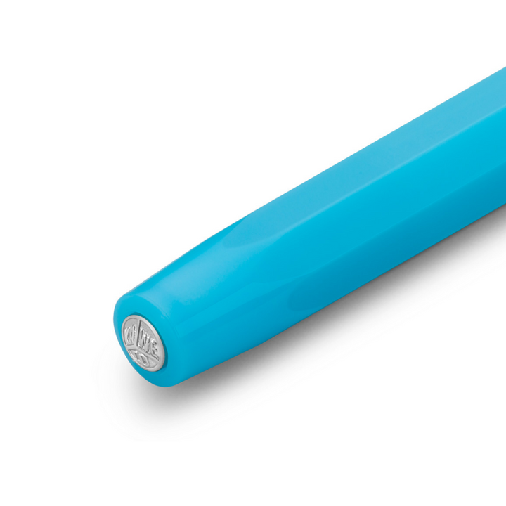 Kaweco Frosted Sport Gel Rollerball Pen - Light Blueberry — flat lay