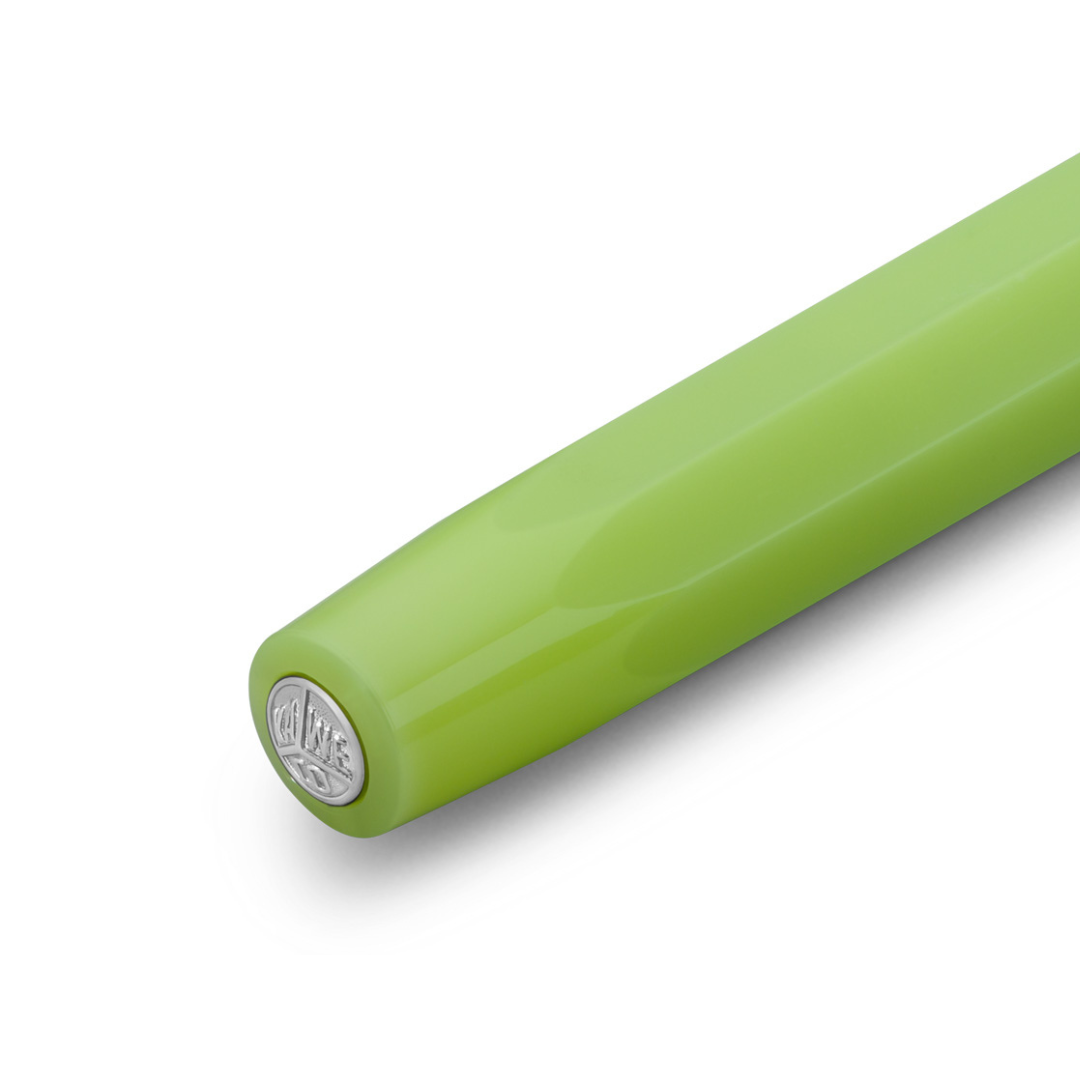 Kaweco Frosted Sport Gel Rollerball Pen - Fine Lime — flat lay