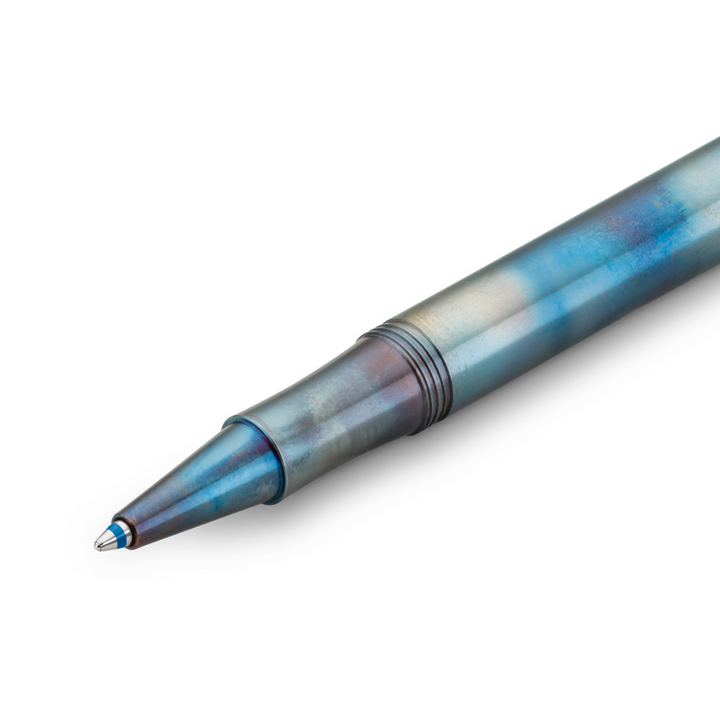 Kaweco LILIPUT Ballpoint Pen - Fireblue with Cap — flat lay