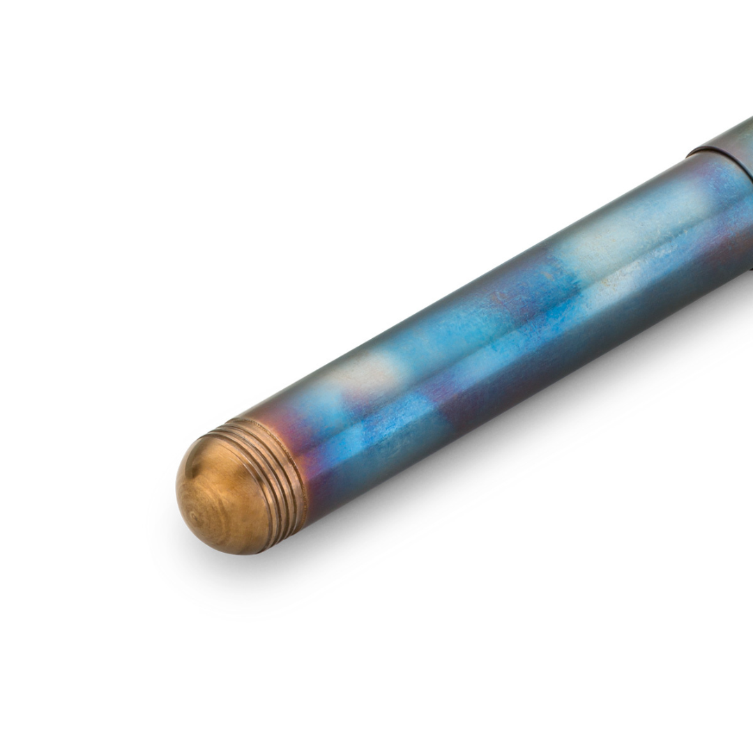 Kaweco LILIPUT Ballpoint Pen - Fireblue with Cap — flat lay