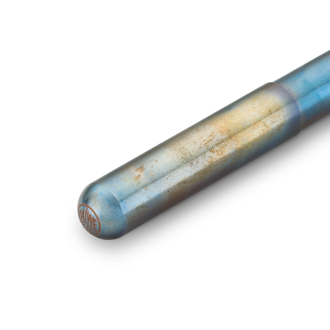 Kaweco LILIPUT Ballpoint Pen - Fireblue with Cap — flat lay