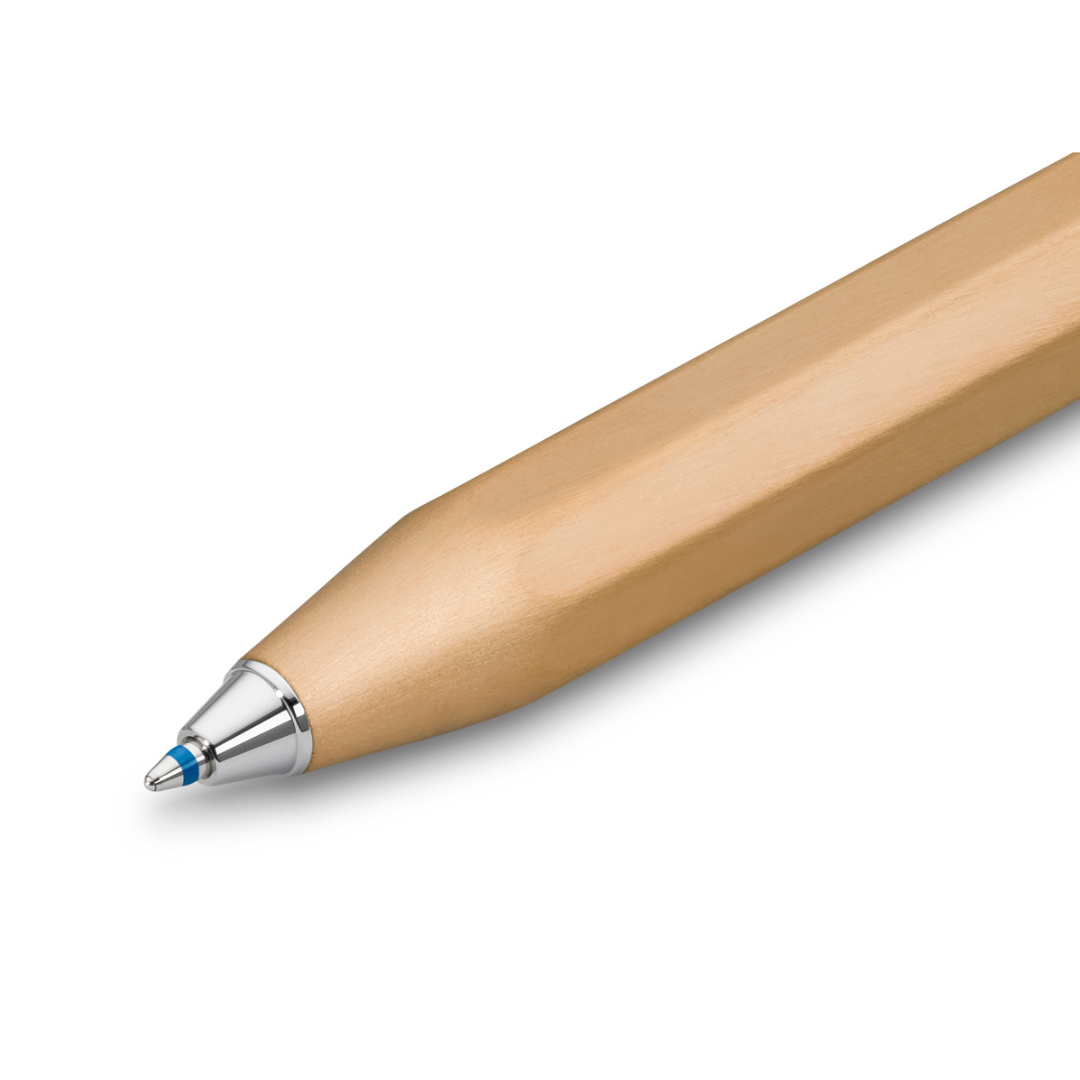 Kaweco Bronze Sport Ballpoint Pen — writing at an angle