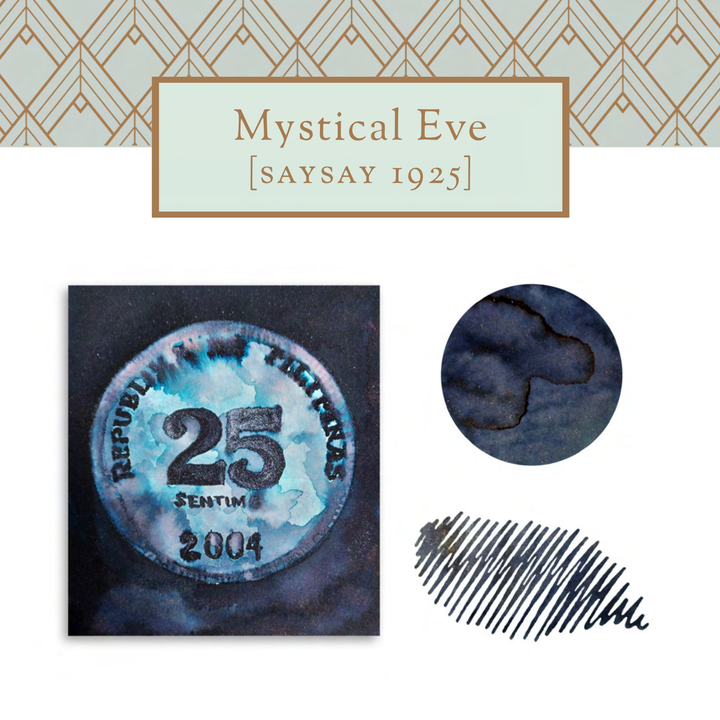 Vinta Inks 30ml Ink Bottle Mystical Eve (Saysay 1925) — Vinta Inks fountain pen ink — premium bottled ink for writing, at Cityluxe Singapore