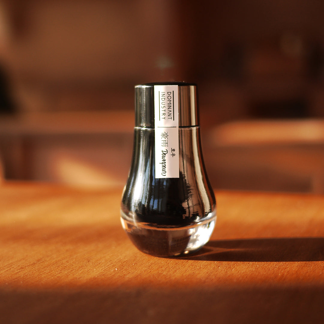 Dominant Industry Standard 25ml Ink Bottle Downpour 114 — Dominant Industry fountain pen ink — premium bottled ink for writing, at Cityluxe Singapore
