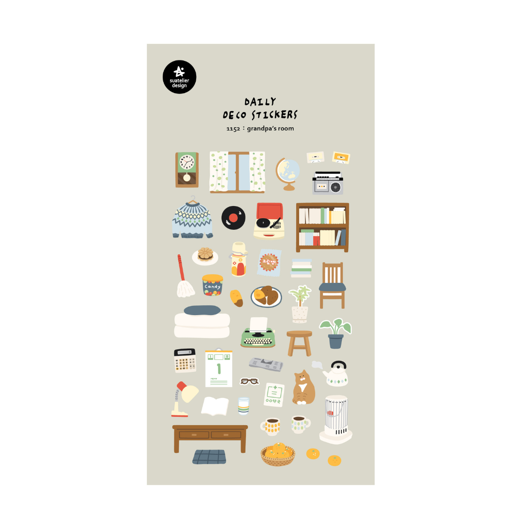 Suatelier Daily Deco Stickers - Grandpa's Room — front view