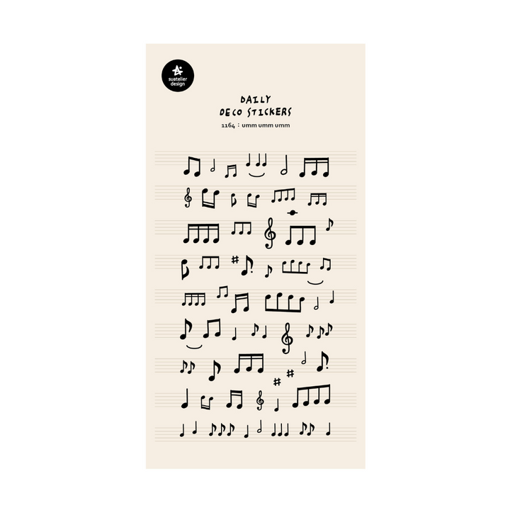 Suatelier Daily Deco Stickers - umm umm umm — front view