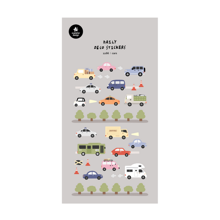 Suatelier Daily Deco Stickers - Cars — front view