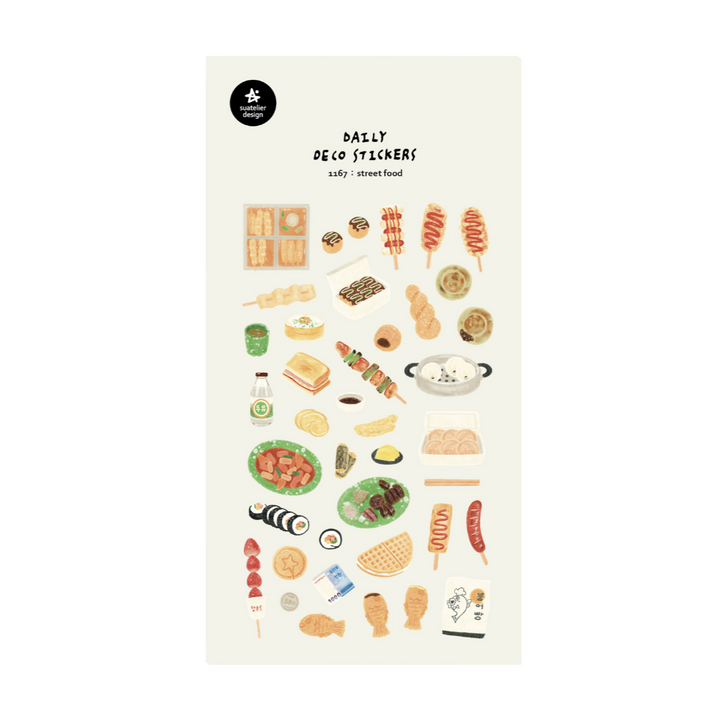 Suatelier Daily Deco Stickers - Street Food — front view