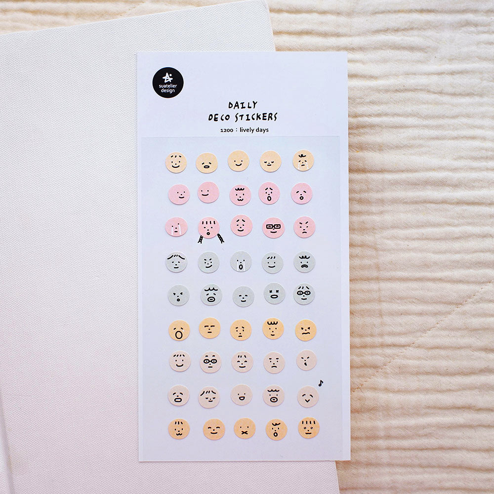 Suatelier Daily Deco Sticker in lively days — Suatelier decorative sticker — for journaling, planners and scrapbooking, at Cityluxe Singapore